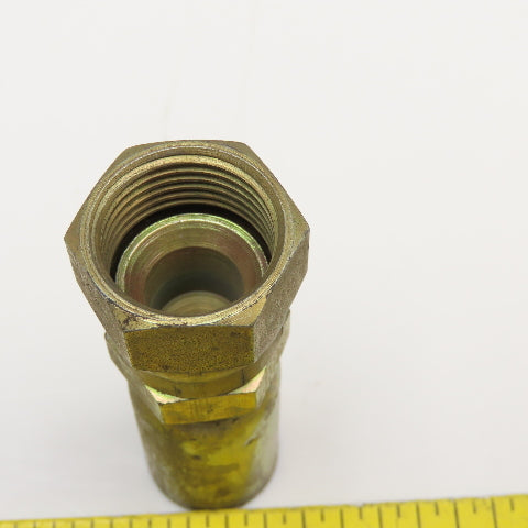 7/8-14 (-10) JIC Swivel Female x 3/8" (-6) Hose Crimp Hydraulic Straight Fitting