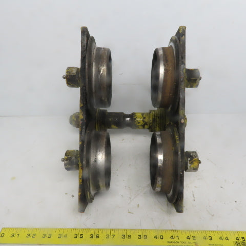 Unmarked Push/Pull Ball Bearing Hoist Beam Trolley 2" to 5" Flange