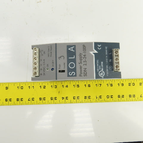 Sola SDN 2.5-24-100P 24V DC Power Supply 115/230V AC Input
