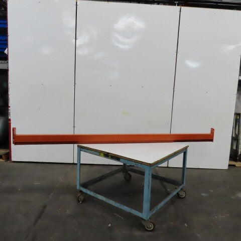 108" x 5" x 1-5/8" 50E Shaved Pin Pallet Racking Beam Shelf 6,150lb Lot of 1 NEW