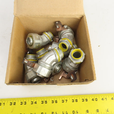Crouse Hinds Co LTB7545GC 3/4" 45° Connector Ground Lug Insulated Lot of 7