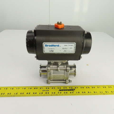 Bradford RP-BA-101-SR Pneumatic Actuator 120PSI 2" Stainless Ball Valve CF8H