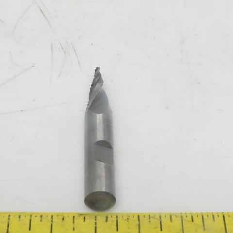 1/32 Rad x 3/8SH 3F Ball 10-? Angle Micro Carbide Tapered End Mill