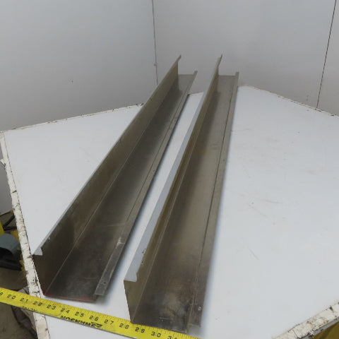 Brushed Stainless Steel O/S Corner Cover Trim Profile 3-1/2x3-1/2x60" Lot of 2