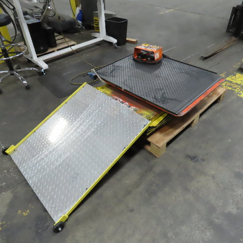 Presto XS24-10 1000 LB Electric Scissor Lift Turn Table 115/230V W/Ramp & Brake 1Ph
