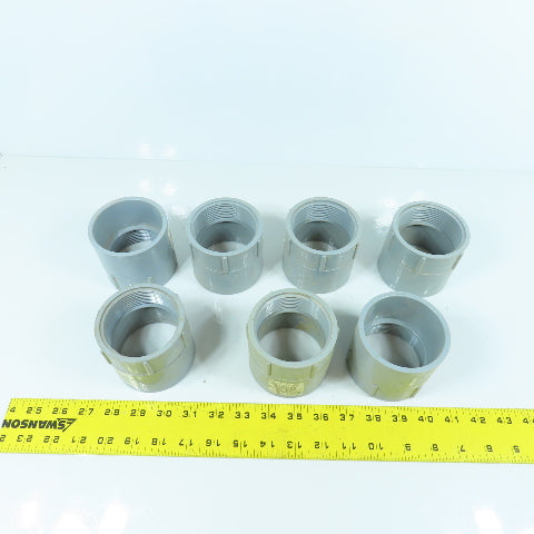 Carlon E942K 2-1/2" Threaded x Slip Female PVC Terminal Adapter Lot Of 7