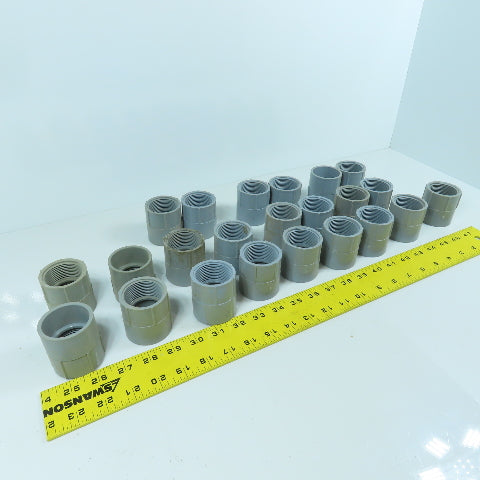 Carlon E942G 1-1/4" PVC Threaded Female xSlip Conduit Adapter Coupling Lot Of 23