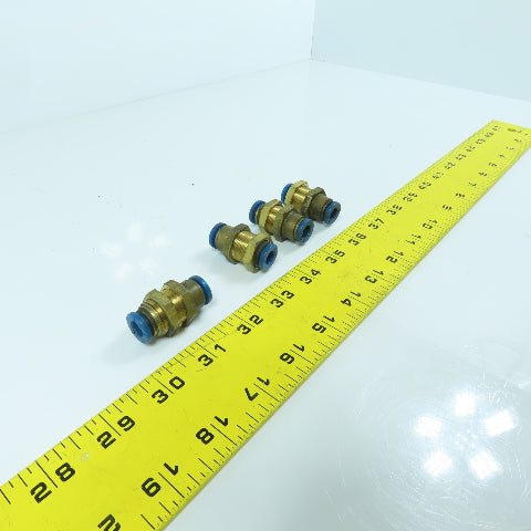 8mm x 8mm Brass Push To Connect Pneumatic Air Coupling Lot Of 4
