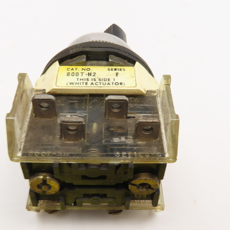 Allen Bradley 800T-H2 Series F 2 Position Selector Switch 600V