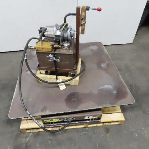 Autoquip 36S60 6000Lbs. 48" x 48" Air Powered Rotating Lift Table 10"-46" Lift