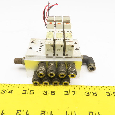 SMC SY3140-5GZ Pneumatic Solenoid Valve Bank 24VDC