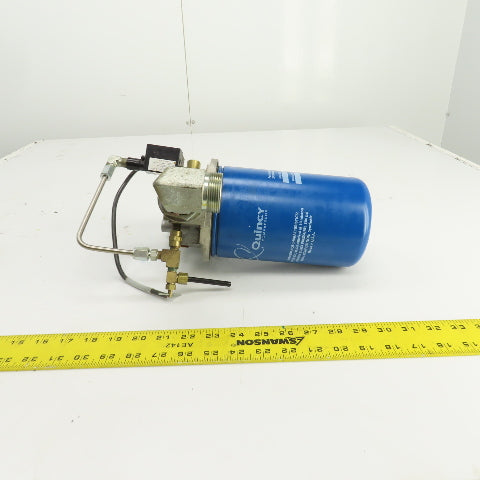 Quincy 2013400282 Spin On Filter Head Cap Assembly & Filter From QGV-100
