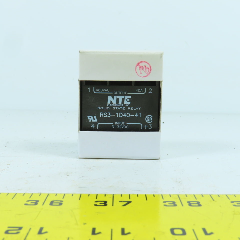 NTE RS3-1D40-41 Solid State Relay 3-32V DC Input 480V AC 40A Output