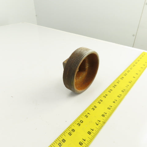 4" NPT Threaded Malleable Iron Square Head Pipe Plug