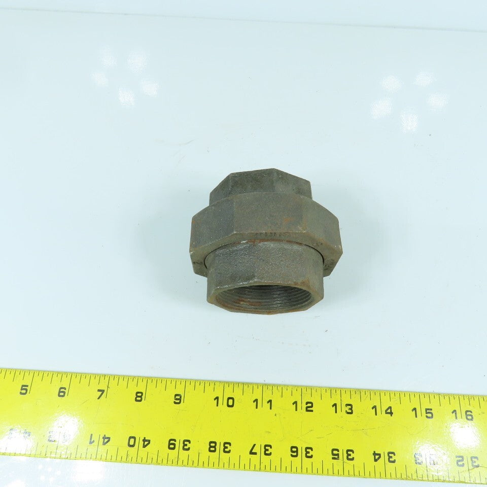 2" NPT Malleable Iron Black Pipe Union Fitting