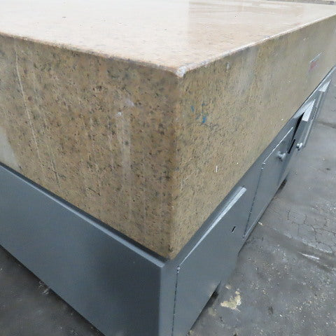 Starrett Grade AA Crystal Pink 72" x 48" x 12" Granite Surface Laboratory Plate