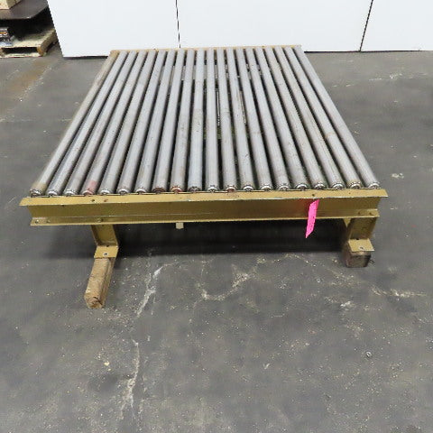 70" x 60" Powered Roller Conveyor 230/460V 3Ph 18FPM Needs Belt