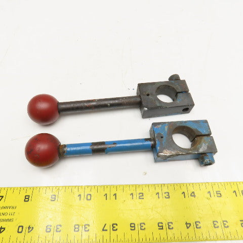 Machine Operator Handle Knob Lever 1" Bore 7-1/2" OAL Lot of 2