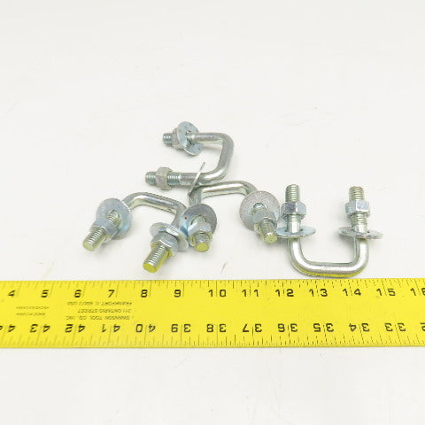 1/2"-13 Square U-Bolt 1-3/8" Thread Length 2-1/2" x 3" OAL Lot Of 4