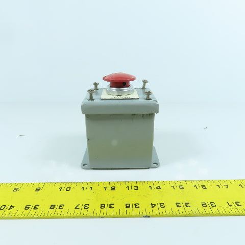 Allen Bradley 800T-D 600V Mushroom Head Emergency Stop Button W/ Enclosure