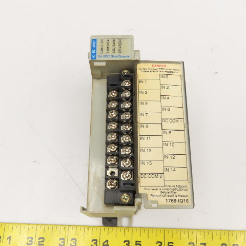 Allen Bradley 1769-IQ16 Ser A Rev 1 F/W Rev. 1.1 DC Input Module 16PT