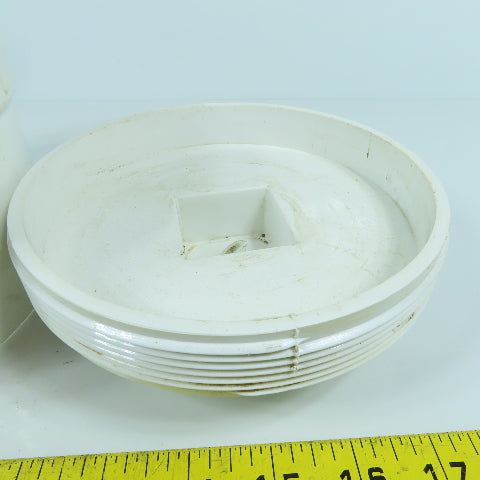 6" Slip PVC Cleanout Adapter With Threaded Plug