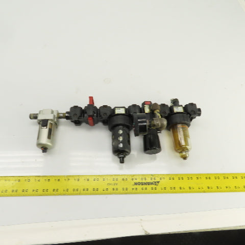 Parker 06F26AC 06R218AC 16L22BE Compressed Air FRL Regulator Lubricator 150PSI