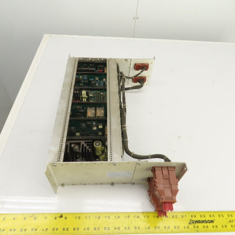 Cerutti 35056 35152/1 CPU Rack W/ 6 Cards Braking, Running, S.C.R. Phase Control