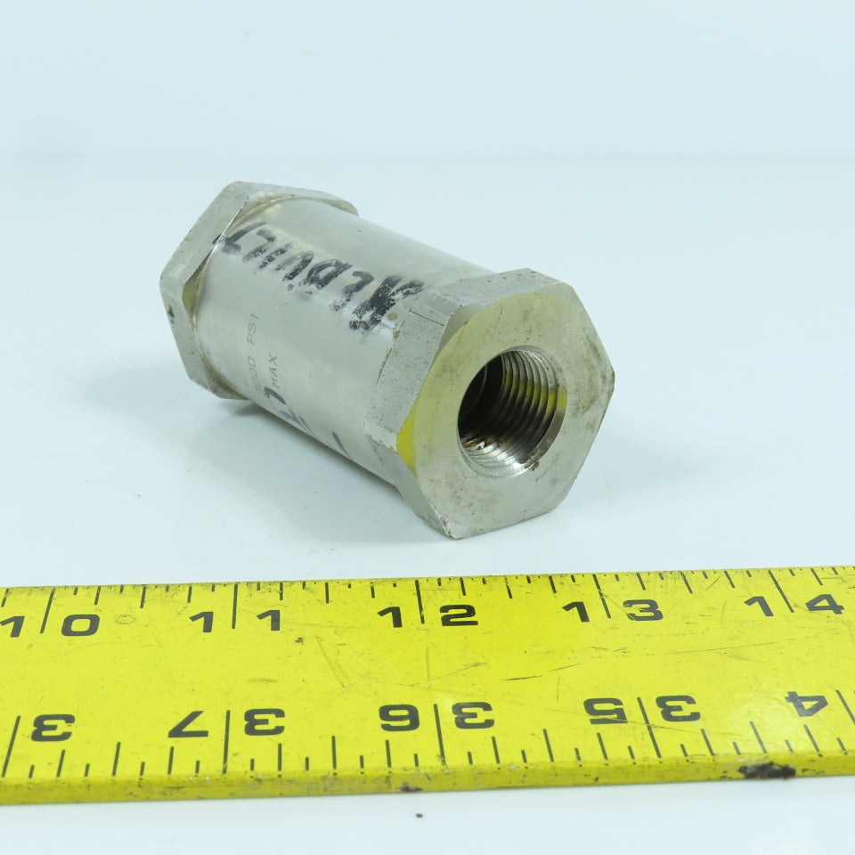 Generant CV-500S-T-3 1/2" NPT Stainless Steel Check Valve 150 SCFM 3000PSI Max