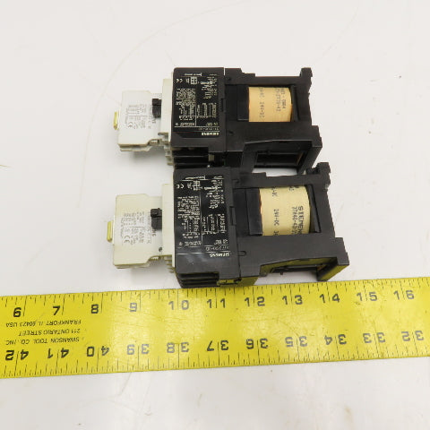 Siemens 3TF3100-0B 600V 20A Contactor Relay 24VDC Coil Lot Of 2