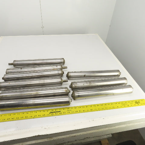Automated 2.5" OD Gravity Conveyor Roller 17" BF 0.695" Axle Lot Of 9