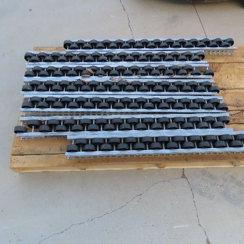 Mallard 5-1/4" w x 55" OAL Two Wheel Gravity Pallet Carton Flow Rail Lot Of 7
