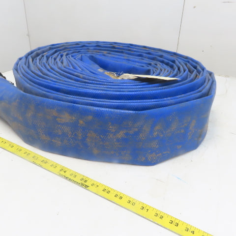 3" x 98' Blue PVC Backwash Hose W/Male & Female Camlock Coupler
