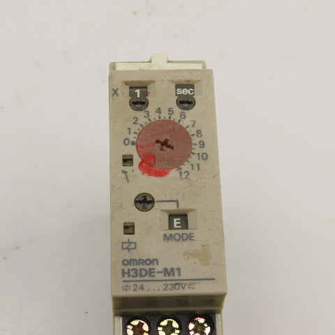 Omron H3DE-M1 0.1s-120H Din Mount Timing Relay 24-230V