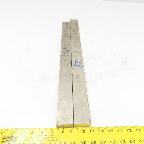 1" x 2" Non Heat Treated 17-4 Stainless Flat Bar Stock 24"-23" Lot Of 2