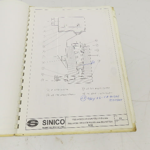 Sinico SIN-O-Matic TR60/4-350-MD Spare Parts Reference Manual 085/1018/MD 1997