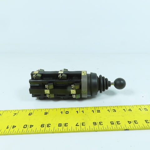 Idec 8633 ARNS 4-Positiion Mono Lever Switch With Contact Blocks