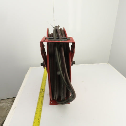 Reelcraft TW84100 OLPT 1/4" x 65' Spring Retractable Twin Line Welding Hose Reel