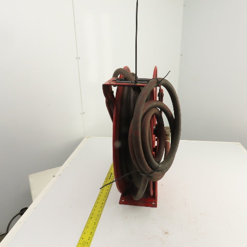 Reelcraft 8200 OLP 1/2"x 35' Dual Pedestal Spring Retracting Air Water Hose Reel