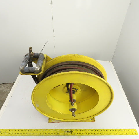 Aero-Motive 3/8" x 55' Spring Retractable Heavy Duty Twin Line Welding Hose Reel