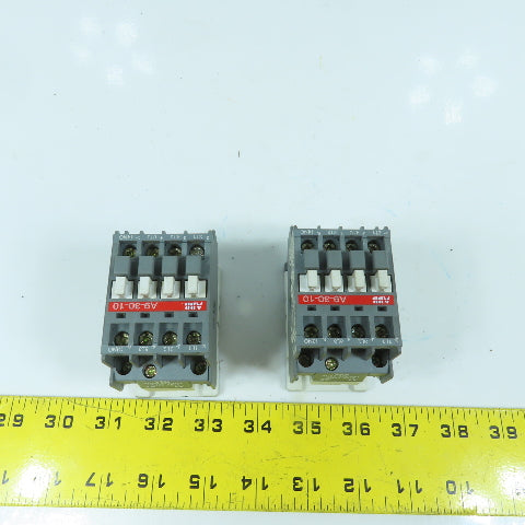 ABB A9-30-10 25A Contactor 2-7.5HP 600V AC 120V Coil Lot Of 2