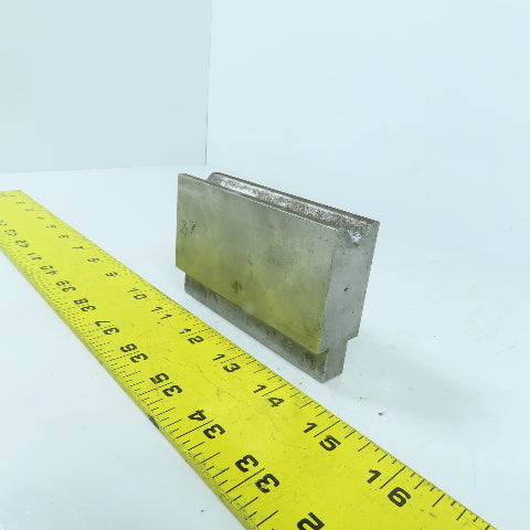 4" Press Brake Forming 90° V Angle Die Block 1/2" Tang 1.935" H 1" Thick