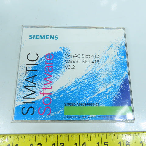 Siemens S79220-A5963-F000-01 Simatic Software WinAC Slot 412 & 416 V3.2