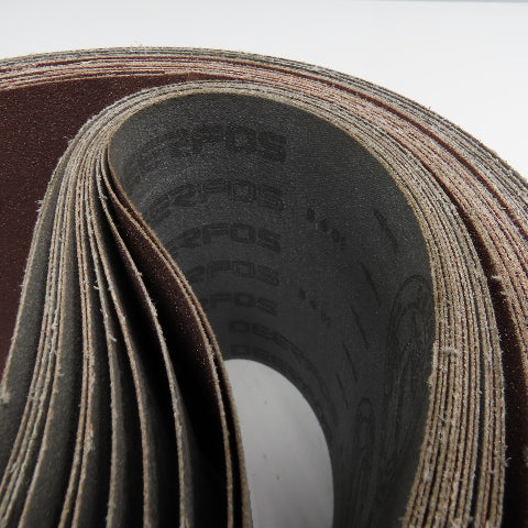 Deerfos 7" x 93" Aluminum Oxide Sanding Belt 100 Grit Lot Of 13
