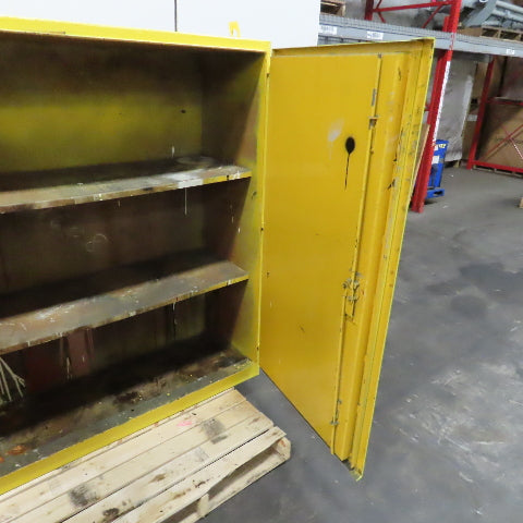 60 Gallon Heavy Duty 2-Door Flammable Storage Safety Cabinet 56" x 18-1/2" x 58"