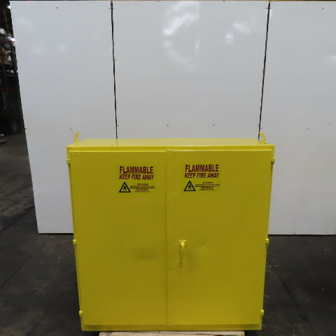 60 Gallon Heavy Duty 2-Door Flammable Storage Safety Cabinet 56" x 18-1/2" x 58"