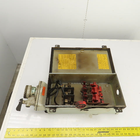 Appleton WSRD6352 60A Heavy Duty Fusible Safety Disconnect Switch 600V WRDK6034