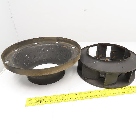 15" Centrifugal Blower Wheel 8 Blade 1-11/16" Bore W/ Cone