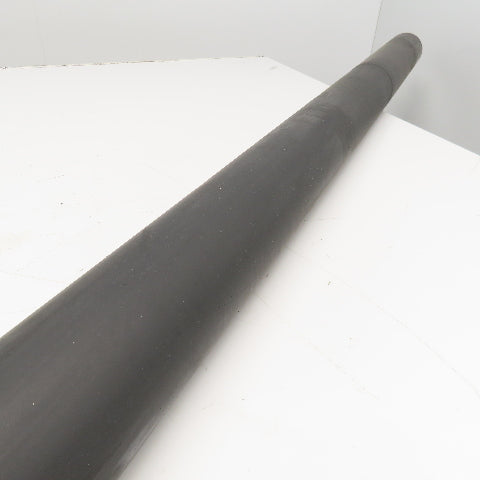 3-1/2" OD Rubber Lagged Conveyor Roller 72" Face Width 1" Axle 77" OAL