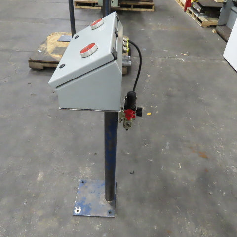 Clippard CM-023-PQ Two Hand Anti Tie Down Pneumatic Controls Box W/ Pedestal